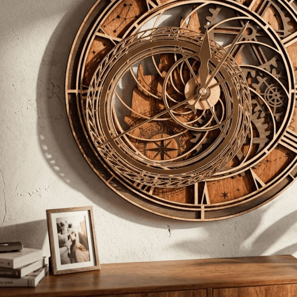 Hogwarts Clock Tower 3D wooden wall clock