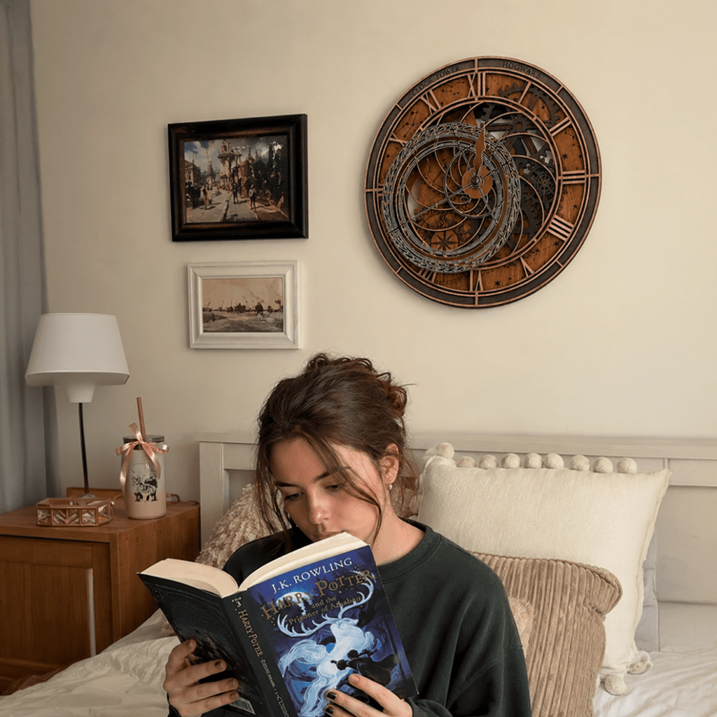 Handcrafted Hogwarts Clock Tower 3D wall clock - Harry Potter inspired decor