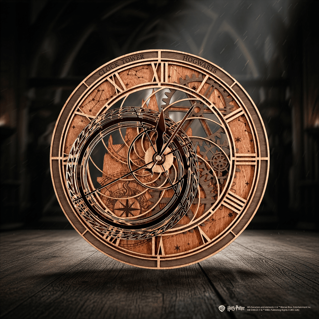 Hogwarts Clock Tower 3D wooden wall clock