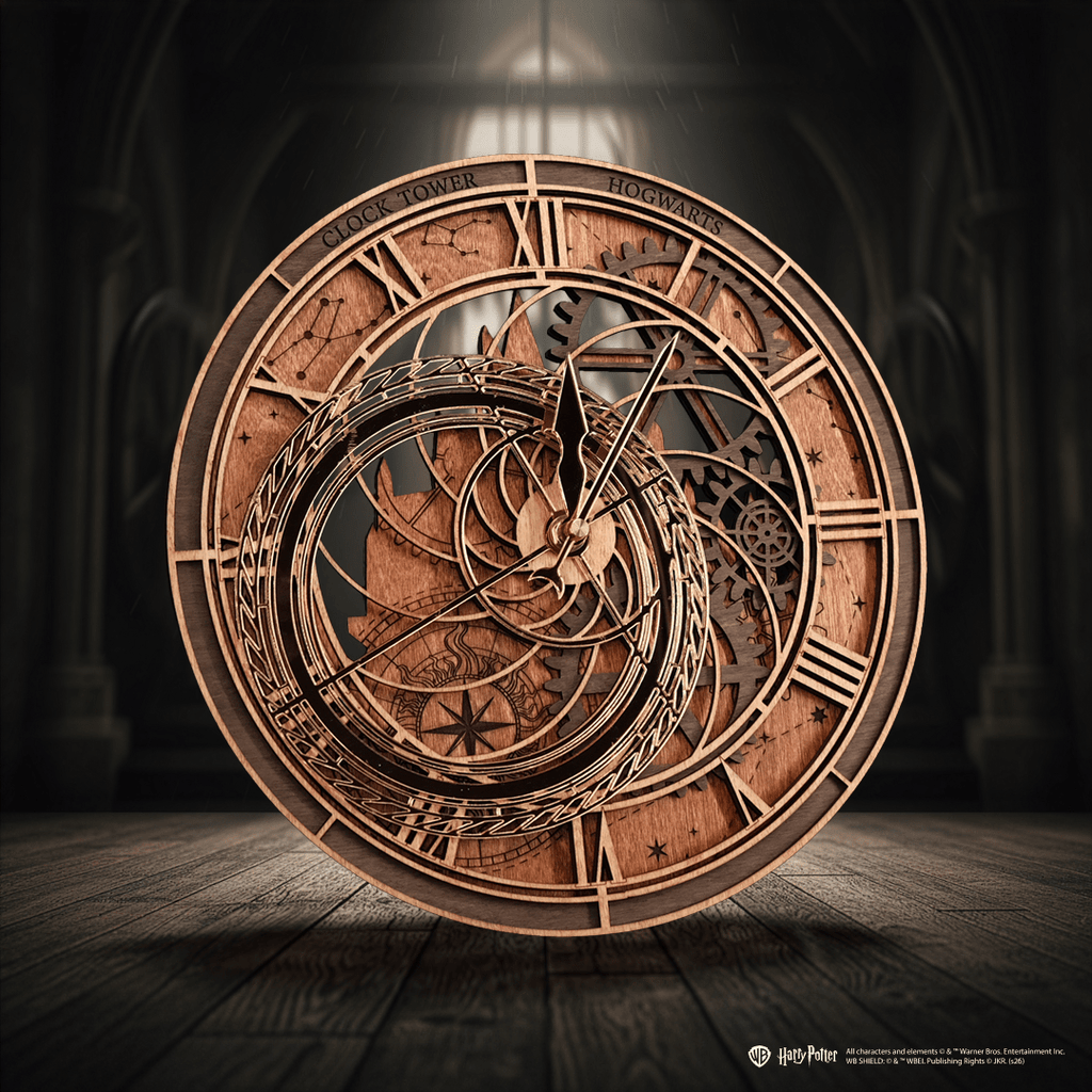 Hogwarts Clock Tower 3D wooden wall clock