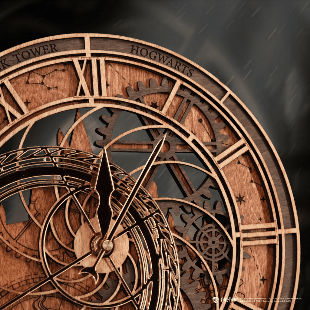 Hogwarts Clock Tower 3D wooden wall clock