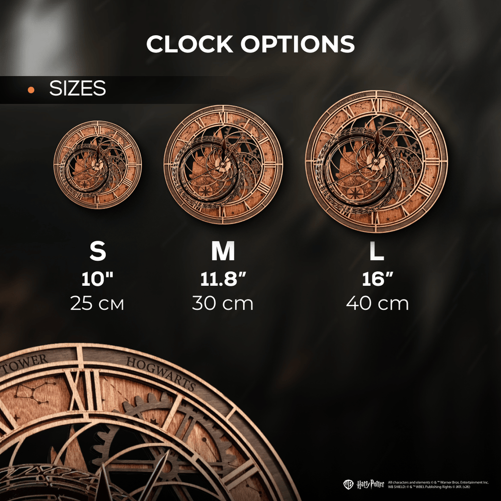 Handcrafted Hogwarts Clock Tower 3D wall clock - Harry Potter inspired decor