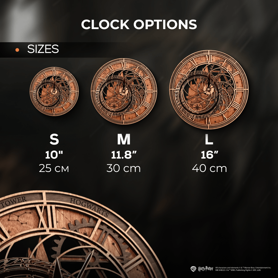 Handcrafted Hogwarts Clock Tower 3D wall clock - Harry Potter inspired decor